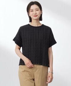 J.PRESS / ジェイプレス カットソー | 【洗える】チェックコンビジャージー カットソー