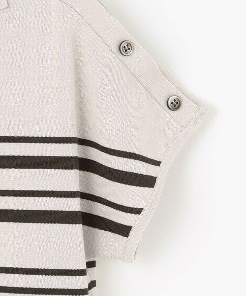 J.PRESS / ジェイプレス ニット・セーター | 【WEB限定カラーあり・洗える・抗菌防臭】COTTON POLYESTER ボーダー 襟付き ニット | 詳細6