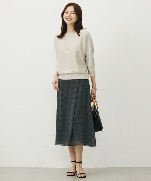 J.PRESS / ジェイプレス ニット・セーター | 【WEB限定カラーあり・洗える・抗菌防臭】COTTON POLYESTER ドルマンスリーブ ニット | 詳細1