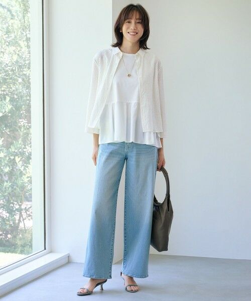 J.PRESS / ジェイプレス デニムパンツ | 【洗える】BASIC STRETCH DENIM ワイド ストレート デニム | 詳細12