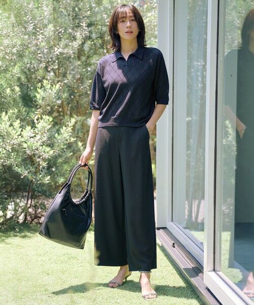 J.PRESS / ジェイプレス その他パンツ | 【洗える・吸水速乾・接触冷感・セットアップ対応】Light ジョーゼット ワイド パンツ | 詳細9
