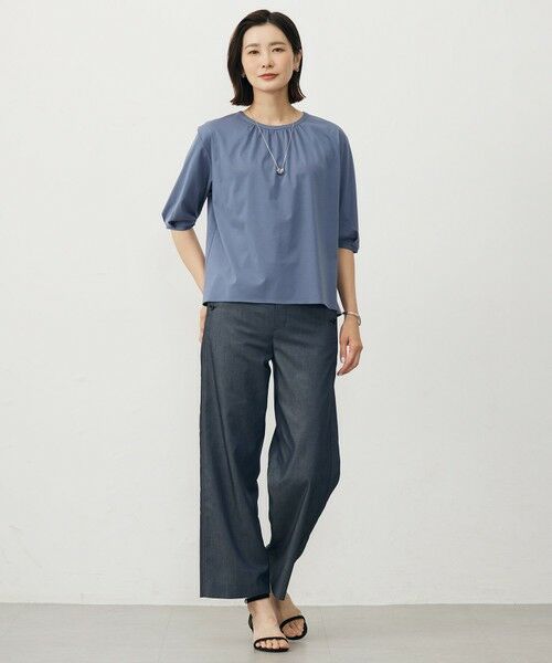 J.PRESS / ジェイプレス その他パンツ | 【洗える・防シワ・速乾】ツイルシャンブレー ワイド パンツ | 詳細16