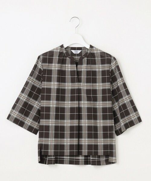 J.PRESS / ジェイプレス シャツ・ブラウス | 【WEB限定カラーあり・洗える】SOFT SHEER チェック キーネック ブラウス | 詳細4