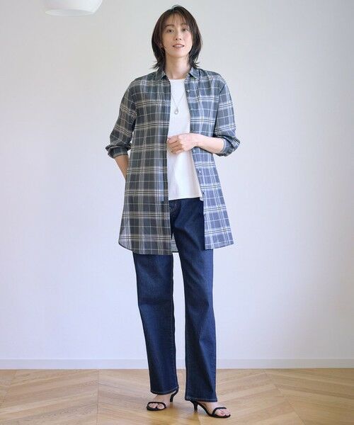 J.PRESS / ジェイプレス シャツ・ブラウス | 【WEB限定カラーあり・洗える】SOFT SHEER チェック ロング シャツ | 詳細1
