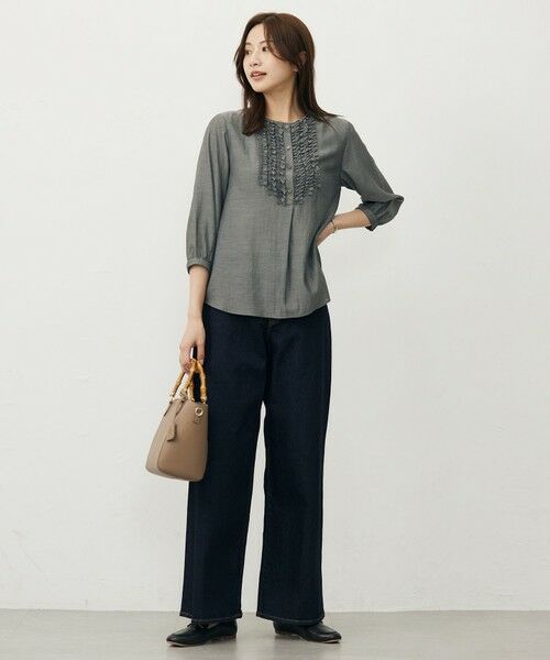 J.PRESS / ジェイプレス シャツ・ブラウス | 【洗える・速乾・接触冷感】リライムライトローン フリル ブラウス | 詳細1