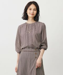 J.PRESS / ジェイプレス シャツ・ブラウス | デシンハウンドトゥースプリント ブラウス