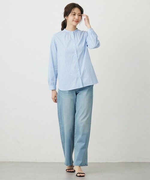 J.PRESS / ジェイプレス シャツ・ブラウス | BEZ ドビーストライプ バンドカラー ブラウス | 詳細16