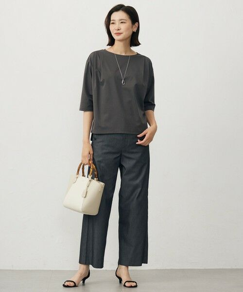 J.PRESS / ジェイプレス カットソー | 【洗える・抗菌防臭・接触冷感・吸水速乾】ドライポンチ ボートネック カットソー | 詳細1