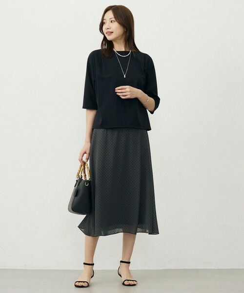 J.PRESS / ジェイプレス カットソー | 【洗える・抗菌防臭・接触冷感・吸水速乾】ドライポンチ ボートネック カットソー | 詳細4