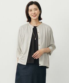 セール】 【WEB限定】パイルジャージー ノーカラー ブルゾン