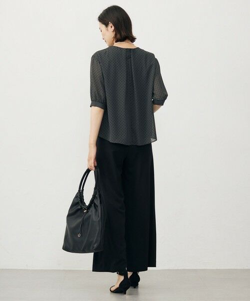 J.PRESS / ジェイプレス カットソー | 【洗える】ドットフロッキープリント フレア カットソー | 詳細3