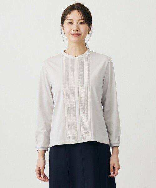 J.PRESS/ジェイプレス プレーティングジャージー カットソー グレージュ系 M