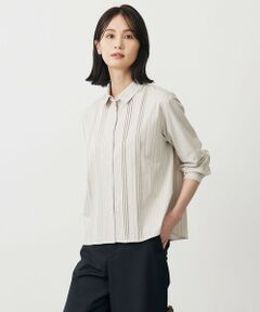 J.PRESS / ジェイプレス カットソー | ストライプジャージー シャツライク カットソー