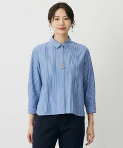 J.PRESS / ジェイプレス カットソー | ストライプジャージー シャツライク カットソー