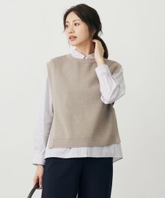 【未使用タグ付き】J.PRESS ニットベスト ネイビー Mサイズ ベスト｜J.プレス(J.PRESS)｜HANKYU MEN'S / 阪急メンズ