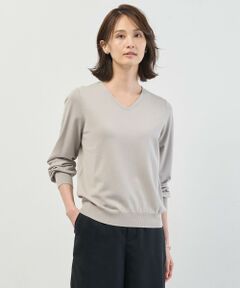 ジェイ　プレス　J PRESS .ニット 綿セーター薄手、希少デザイン美品 洗える】PRINCE Vネック ニット （ニット・セーター）｜J.PRESS