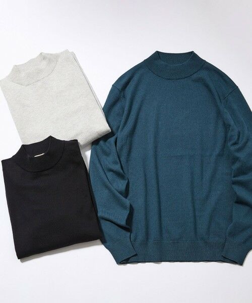 J.PRESS / ジェイプレス ニット・セーター | 動きやすさにこだわった立体設計【洗える】コットンカシミヤモックネック ニット | 詳細14
