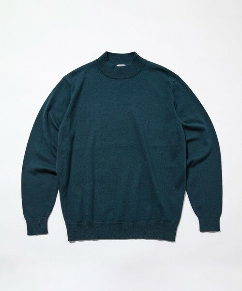 J.PRESS/ジェイプレス 【洗える】コットンカシミヤモックネック ニット グリーン系 XL J.PRESS/ジェイプレス 【洗える】コットンカシミヤモックネック ニット グリーン系 XL