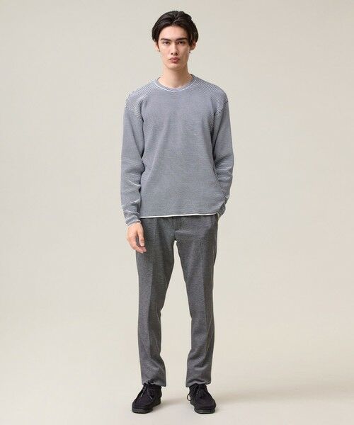 J.PRESS / ジェイプレス ニット・セーター | 【Tシャツ感覚で着られる新感覚ニット】ボーダーニット ロングスリーブＴシャツ | 詳細1