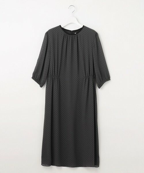 J.PRESS / ジェイプレス ロング・マキシ丈ワンピース | 【洗える】ドットフロッキープリント ワンピース | 詳細13