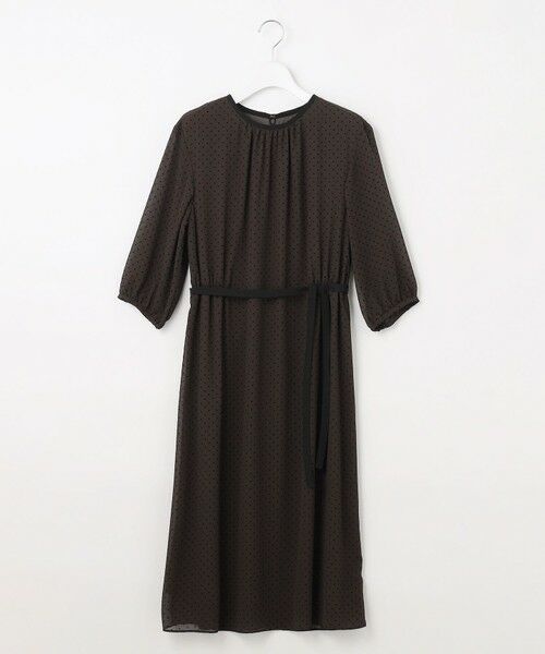 J.PRESS / ジェイプレス ロング・マキシ丈ワンピース | 【洗える】ドットフロッキープリント ワンピース | 詳細16