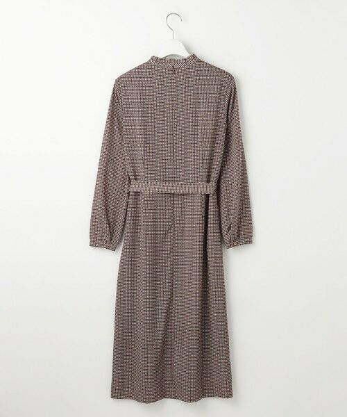 J.PRESS / ジェイプレス ロング・マキシ丈ワンピース | デシンハウンドトゥースプリント ワンピース | 詳細5