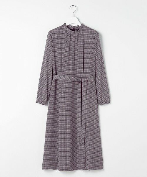J.PRESS / ジェイプレス ロング・マキシ丈ワンピース | デシンハウンドトゥースプリント ワンピース | 詳細18