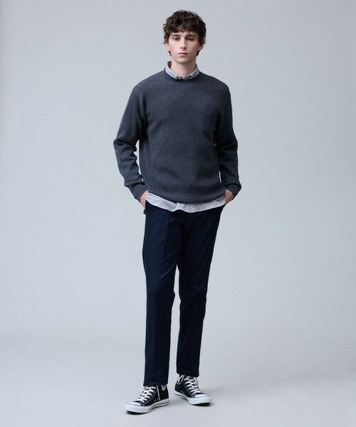 J.PRESS / ジェイプレス その他パンツ | 洗練されたシルエットと機能美【ストレッチ】トリコチン ステムテーパードパンツ | 詳細1