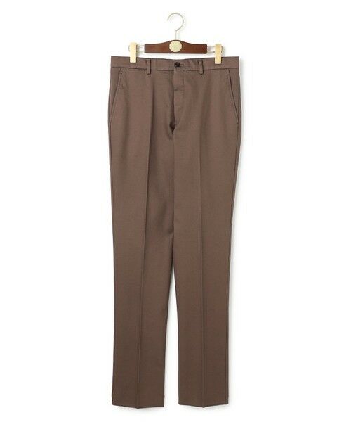 J.PRESS/ジェイプレス 【ストレッチ】トリコチン ステムテーパードパンツ ブラウン系 90 J.PRESS/ジェイプレス 【ストレッチ】トリコチン ステムテーパードパンツ ブラウン系 90