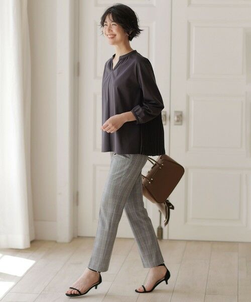 J.PRESS / ジェイプレス その他パンツ | アルガンシルク チェック テーパード パンツ | 詳細2