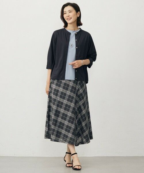 J.PRESS / ジェイプレス ミニ・ひざ丈スカート | 【WEB限定カラーあり・洗える】SOFT SHEER チェック フレア スカート | 詳細14