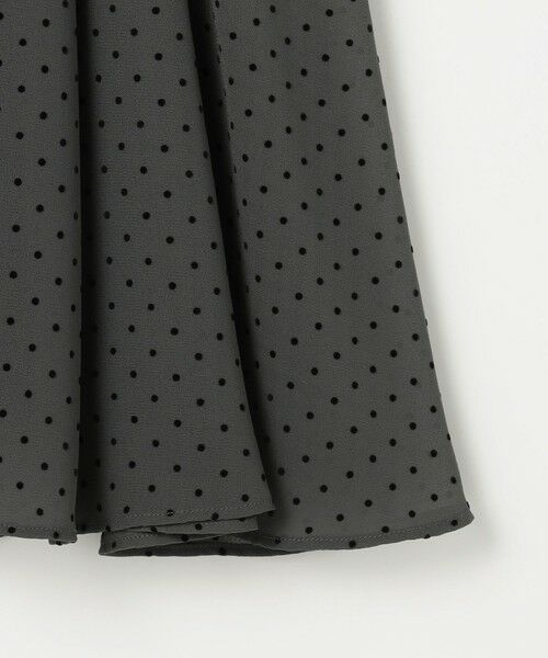 J.PRESS / ジェイプレス ミニ・ひざ丈スカート | 【洗える】ドットフロッキープリント フレア スカート | 詳細7