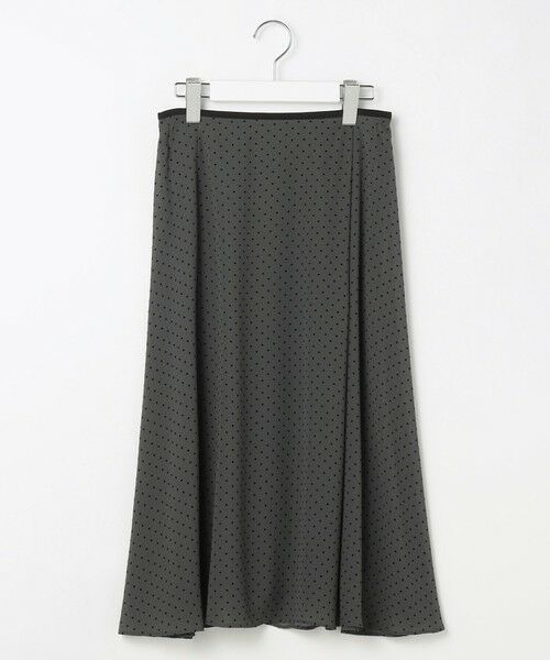 J.PRESS / ジェイプレス ミニ・ひざ丈スカート | 【洗える】ドットフロッキープリント フレア スカート | 詳細3