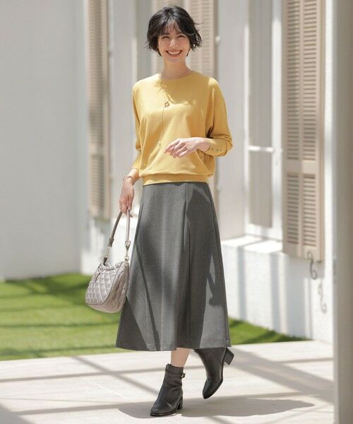 J.PRESS / ジェイプレス ミニ・ひざ丈スカート | モナベールツイル フレア スカート | 詳細1