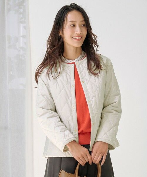 J.PRESS/ジェイプレス 【WEB限定カラーあり】コンパクトタフタキルティング ブルゾン アイボリー系 9 J.PRESS/ジェイプレス 【WEB限定カラーあり】コンパクトタフタキルティング ブルゾン アイボリー系 9