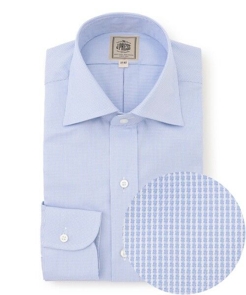 J.PRESS/ジェイプレス 【Single Needle Tailoring / 形態安定】MILETAエレガントドビー ドレスシャツ / ワイド サックスブルー系 38-84 J.PRESS/ジェイプレス 【Single Needle Tailoring / 形態安定】MILETAエレガントドビー ドレスシャツ / ワイド サックスブルー系 38-84