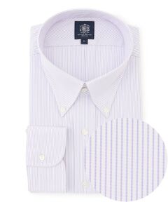 J.PRESS / ジェイプレス シャツ・ブラウス | 【KING SIZE】【PREMIUM PLEATS / 形態安定】マイクロストライプ ドレスシャツ / B.D.