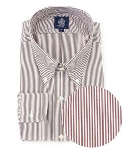 J.PRESS / ジェイプレス シャツ・ブラウス | 【KING SIZE】【PREMIUM PLEATS / 形態安定】ロンドンストライプ ドレスシャツ / B.D.
