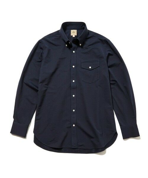 J.PRESS/ジェイプレス 【KANEMASA JERSEY】ボタンダウン シャツ ネイビー系 XL J.PRESS/ジェイプレス 【KANEMASA JERSEY】ボタンダウン シャツ ネイビー系 XL