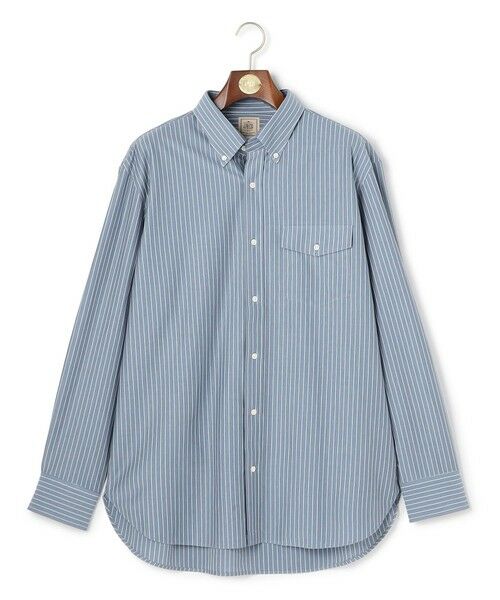 J.PRESS/ジェイプレス 【KING SIZE】【KANEMASA JERSEY】ストライプボタンダウン シャツ ダルブルー系1 2L J.PRESS/ジェイプレス 【KING SIZE】【KANEMASA JERSEY】ストライプボタンダウン シャツ ダルブルー系1 2L