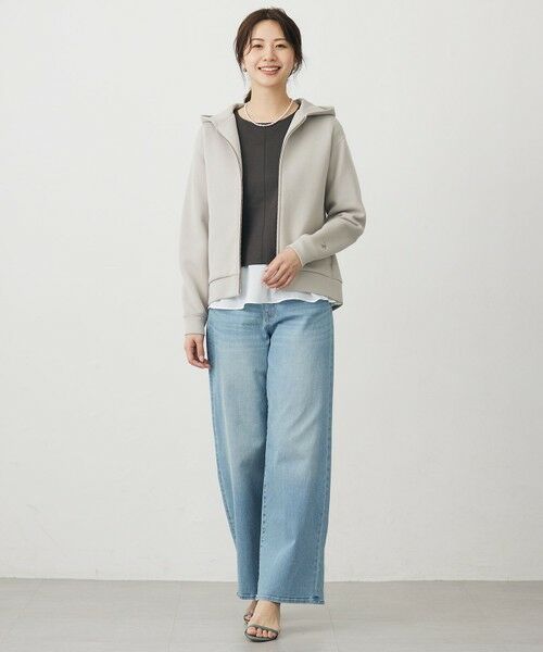 J.PRESS / ジェイプレス パーカー | ダンボールジャージー ジップアップ パーカー | 詳細1