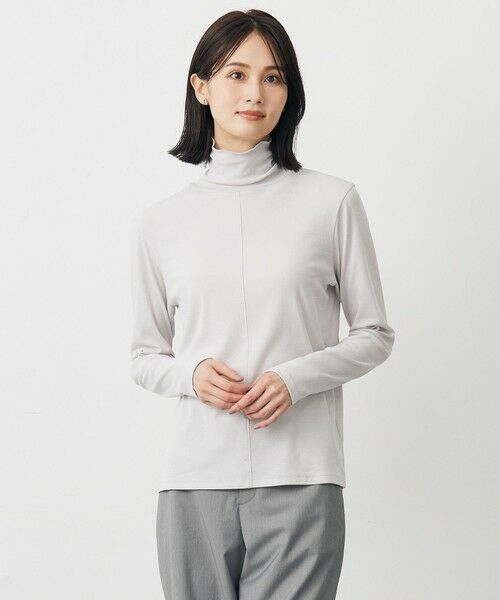 J.PRESS / ジェイプレス カットソー | タートルジャージー カットソー(グレージュ系)