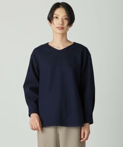 J.PRESS / ジェイプレス カットソー | メルトンジャージー Vネック カットソー
