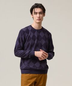 J.PRESS / ジェイプレス カットソー | アーガイルワントーンリンクス ロングスリーブ Tシャツ