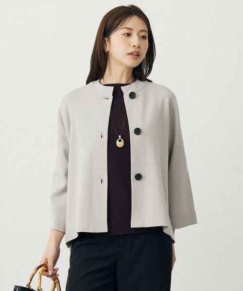 J.PRESS/ジェイプレス 【洗える】VIGODA ニット ジャケット グレージュ系 F J.PRESS/ジェイプレス 【洗える】VIGODA ニット ジャケット グレージュ系 F