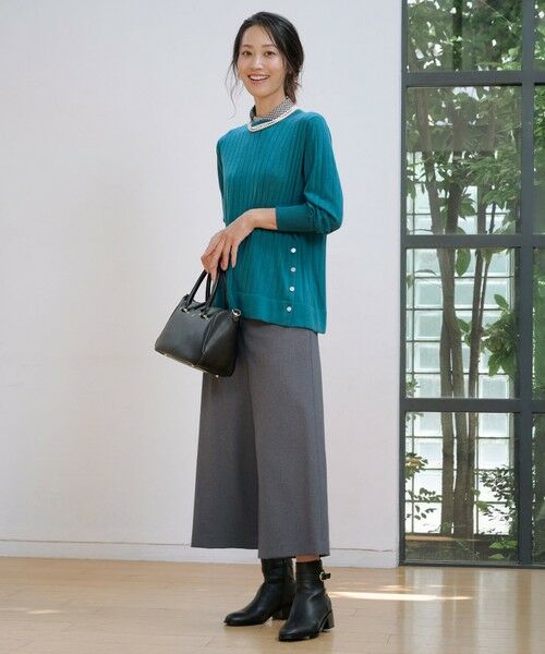 J.PRESS / ジェイプレス ニット・セーター | WORETED WOOL BLEND クルーネック ニット | 詳細14