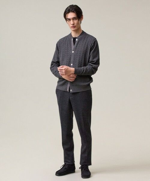 J.PRESS / ジェイプレス カーディガン・ボレロ | 羽織るだけで整う大人の品格【ストレッチ / イージーケア】【FLEX YARN】ケーブルニット ブルゾンライク カーディガン | 詳細2