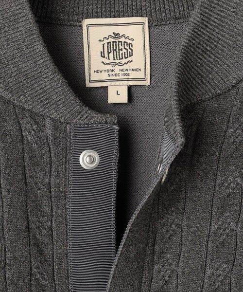 J.PRESS / ジェイプレス カーディガン・ボレロ | 羽織るだけで整う大人の品格【ストレッチ / イージーケア】【FLEX YARN】ケーブルニット ブルゾンライク カーディガン | 詳細9
