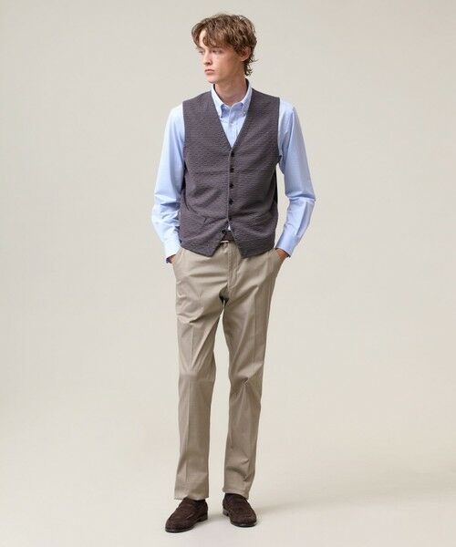 J.PRESS / ジェイプレス ベスト | 重ねて映える洗練レイヤード【ストレッチ / イージーケア】【FLEX YARN】ハイゲージ ニットベスト | 詳細1