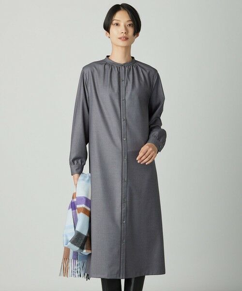 J.PRESS/ジェイプレス ギャバストレッチ ワンピース グレー系 9